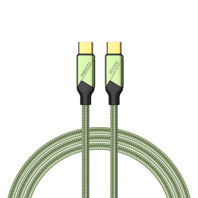 Recci RS18CC Data Cable Voyage Series C-C PD 240W, Green - Image 2