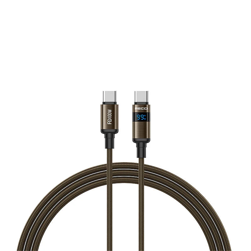 Recci RS32CC PD100W C-C Data Cable (1.5M) - Gold - Image 3