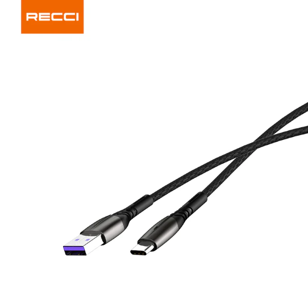 Recci RTC-P01C USB-A to Type C 5A Charging Cable 1M (Black) - Image 2