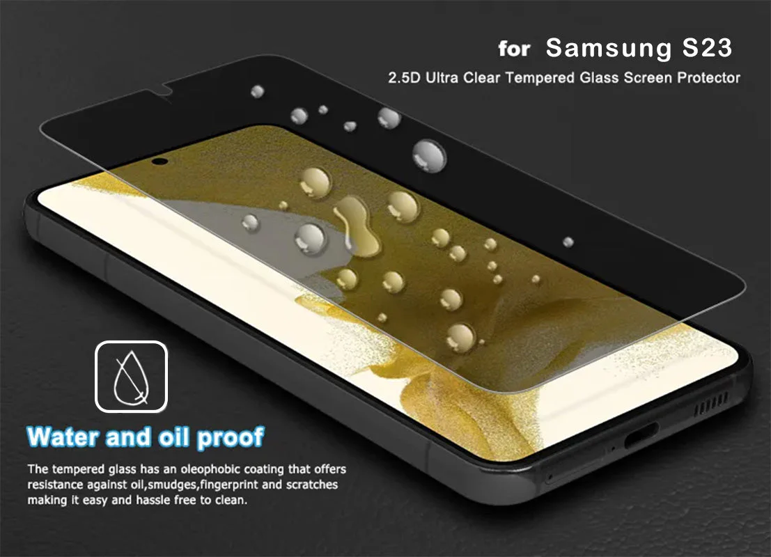Redmonster Galaxy S23 Antimicrobial Privacy HD Full Cover Tempered Glass Protector - Image 3