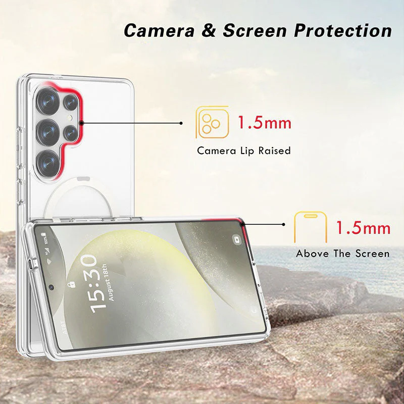 Redmonster Galaxy S25 Ultra Hybrid Mag Stand Clear Armour Tough - Image 2