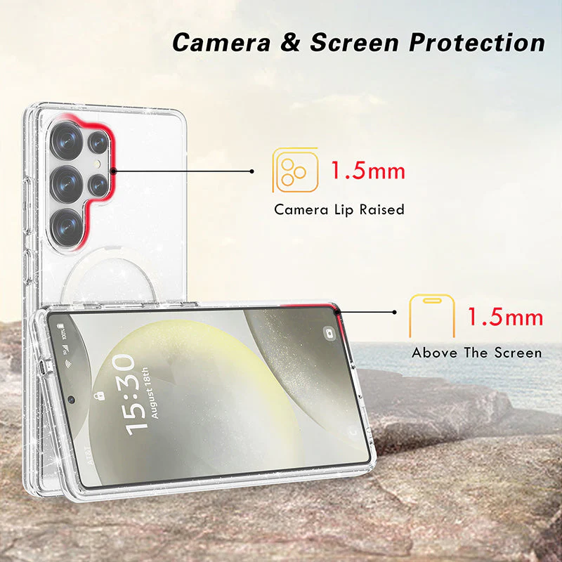 Redmonster Galaxy S25 Ultra Hybrid Mag Stand Crystal Armour Tough - Image 8