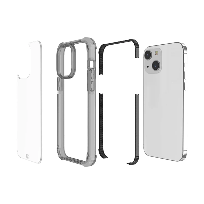 Redmonster iPhone 15 (6.1“) Hybrid Tech Black Armour Tough Naked Hard - Image 2