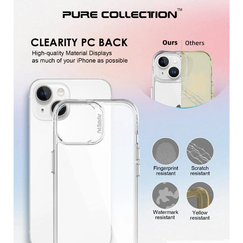 Redmonster iPhone 15 (6.1“) Pure Shield Clear Armour Tough Naked Hard - Image 4