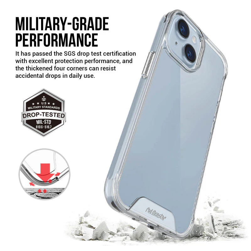 Redmonster iPhone 15 (6.1“) Space Shield Clear Armour Tough Naked Hard - Image 2