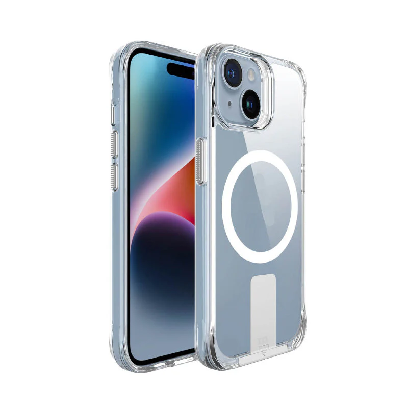 Redmonster iPhone 15 Plus (6.7“) Pure Mag Stand Clear Armour Tough Naked Hard - Image 2