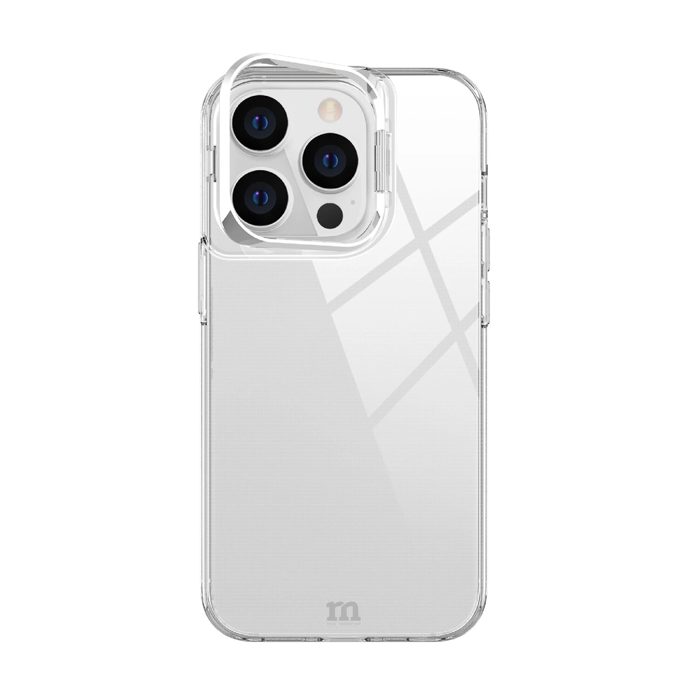 Redmonster iPhone 15 Pro (6.1“) Hybrid Air Stand Silver Armour Tough Naked Soft - Image 3