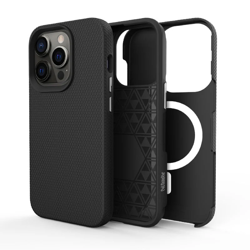 Redmonster iPhone 15 Pro (6.1“) Hybrid Mag Black Armour Tough Naked Hard - Image 2
