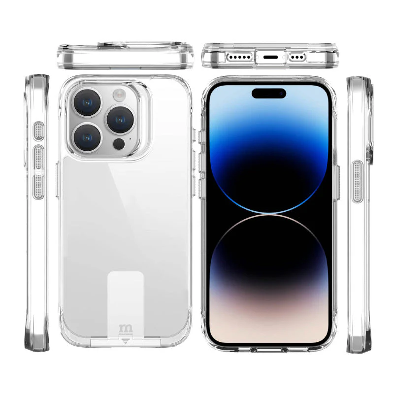 Redmonster iPhone 15 Pro (6.1“) Pure Clear Stand Armour Tough Naked Hard - Image 3