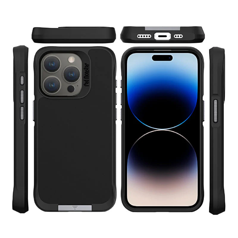 Redmonster iPhone 15 Pro (6.1“) Pure Mag-B Stand Black Armour Tough Naked Hard - Image 4
