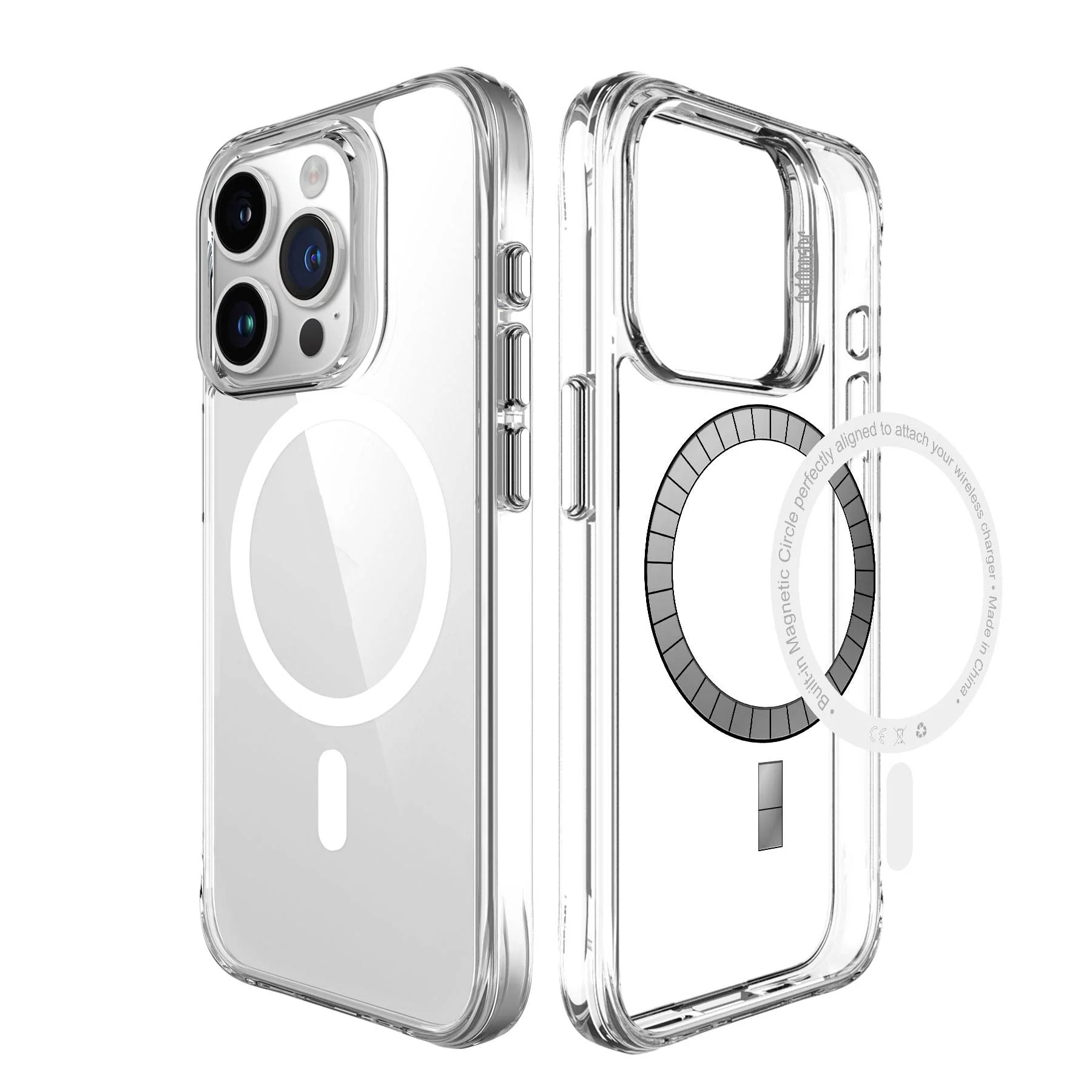 Redmonster iPhone 15 Pro Max (6.7“) Mag Clear Armour Tough Naked Hard - Image 6