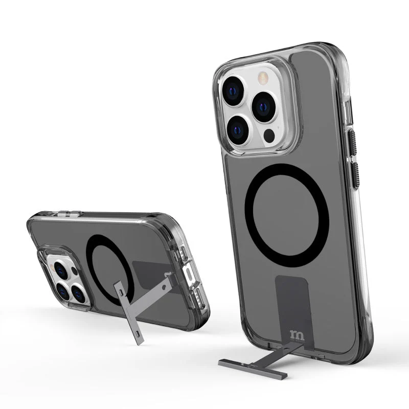 Redmonster iPhone 15 Pro Max (6.7“) Pure Mag-A Stand Grey Armour Tough Naked Hard