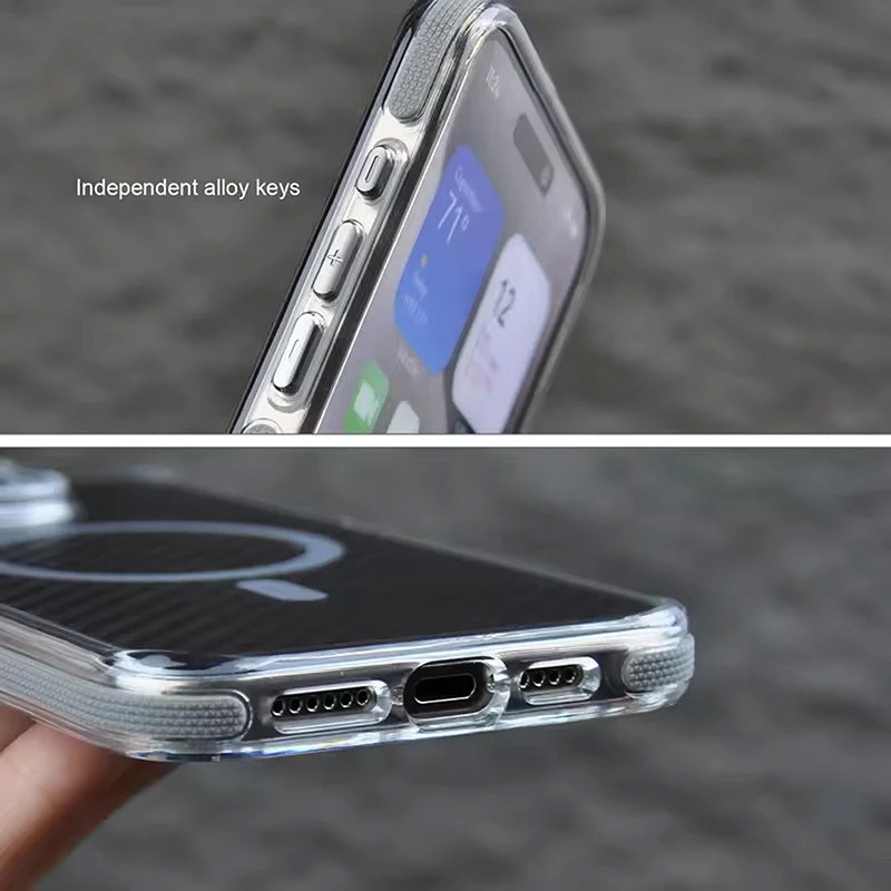 Redmonster iPhone 16 6.1 (2024) ATN Hard Hybrid Air Stand Fiber - Silver - Image 3