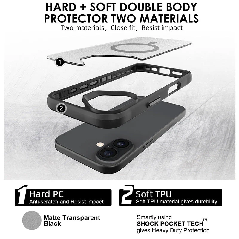 Redmonster iPhone 16 6.1 (2024) ATN Hard Pure Shield Mag - Frost - Image 4