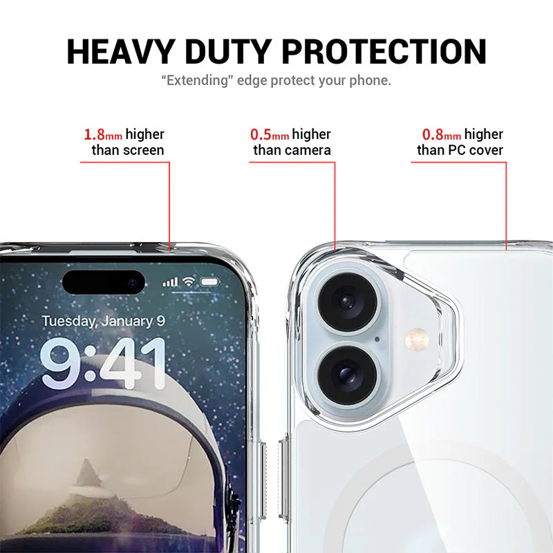 Redmonster iPhone 16 6.1 (2024) ATN Hard Pure Stand Mag - Clear - Image 6