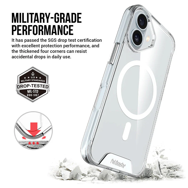 Redmonster iPhone 16 6.1 (2024) ATN Hard Space Mag Clear - Image 3