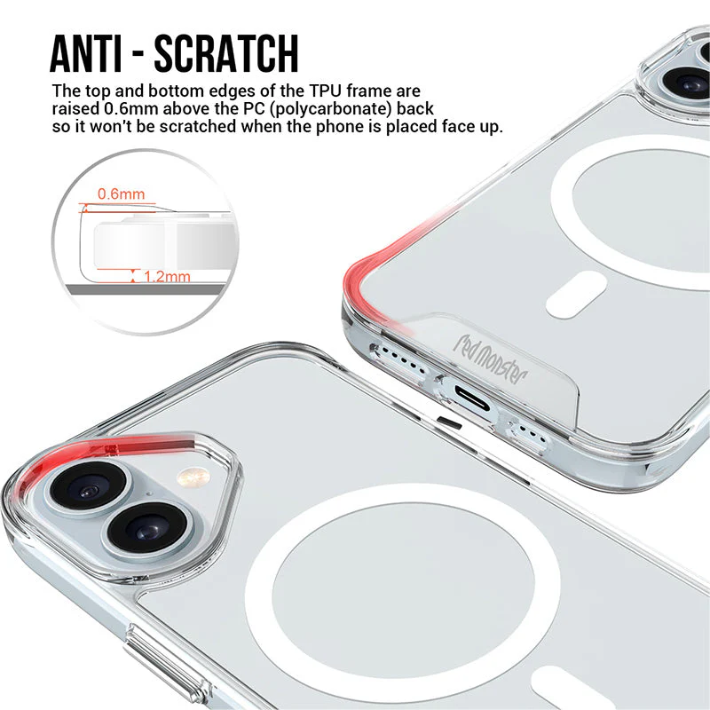 Redmonster iPhone 16 6.1 (2024) ATN Hard Space Mag Clear - Image 6