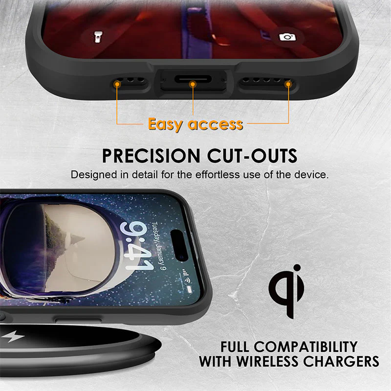 Redmonster iPhone 16 Plus 6.7 (2024) ATN Hard Pure Shield Mag - Black - Image 2