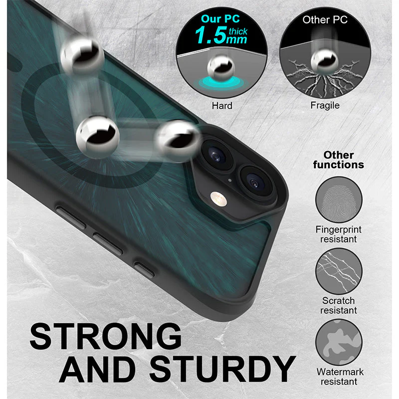 Redmonster iPhone 16 Plus 6.7 (2024) ATN Hard Pure Shield Mag - Black - Image 6