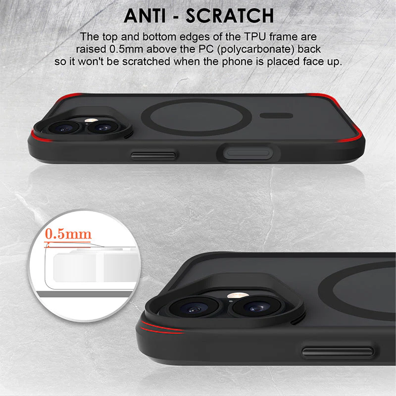Redmonster iPhone 16 Plus 6.7 (2024) ATN Hard Pure Shield Mag - Black - Image 8