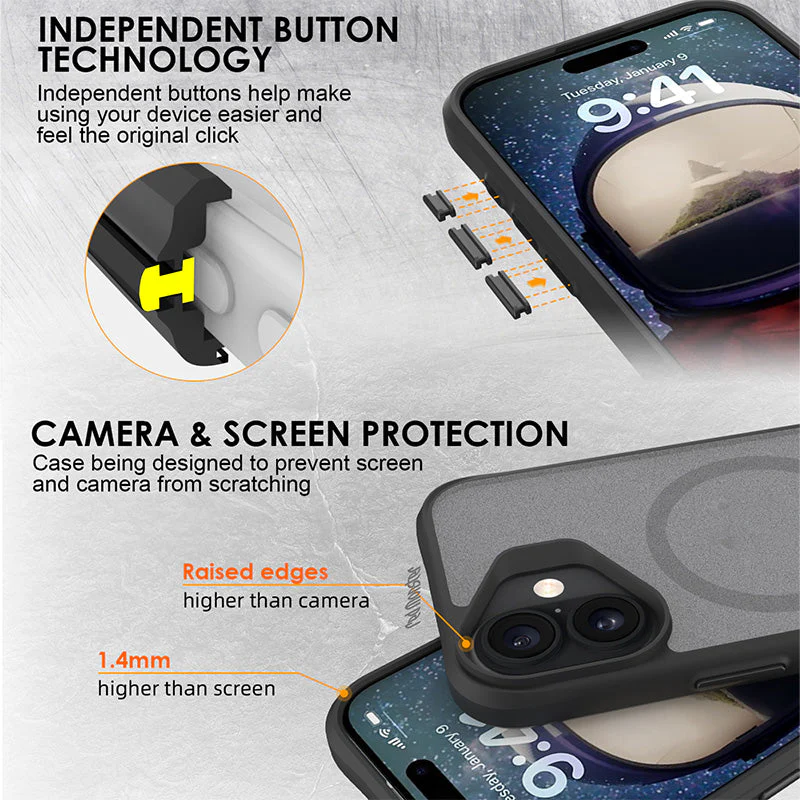 Redmonster iPhone 16 Plus 6.7 (2024) ATN Hard Pure Shield Mag - Frost - Image 3