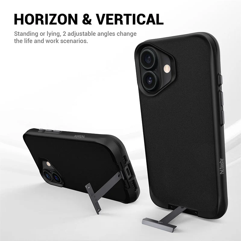 Redmonster iPhone 16 Plus 6.7 (2024) ATN Hard Pure Stand Mag - Black - Image 2