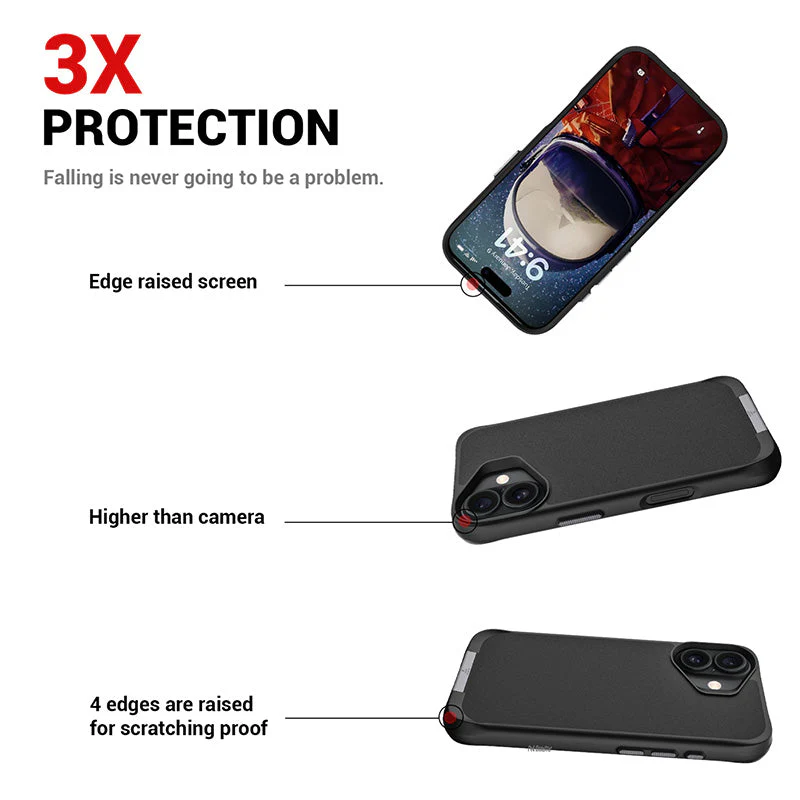 Redmonster iPhone 16 Plus 6.7 (2024) ATN Hard Pure Stand Mag - Black - Image 4