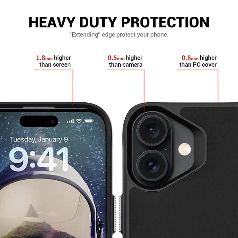 Redmonster iPhone 16 Plus 6.7 (2024) ATN Hard Pure Stand Mag - Black - Image 7