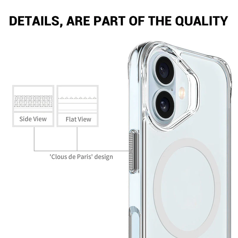 Redmonster iPhone 16 Plus 6.7 (2024) ATN Hard Pure Stand Mag - Clear