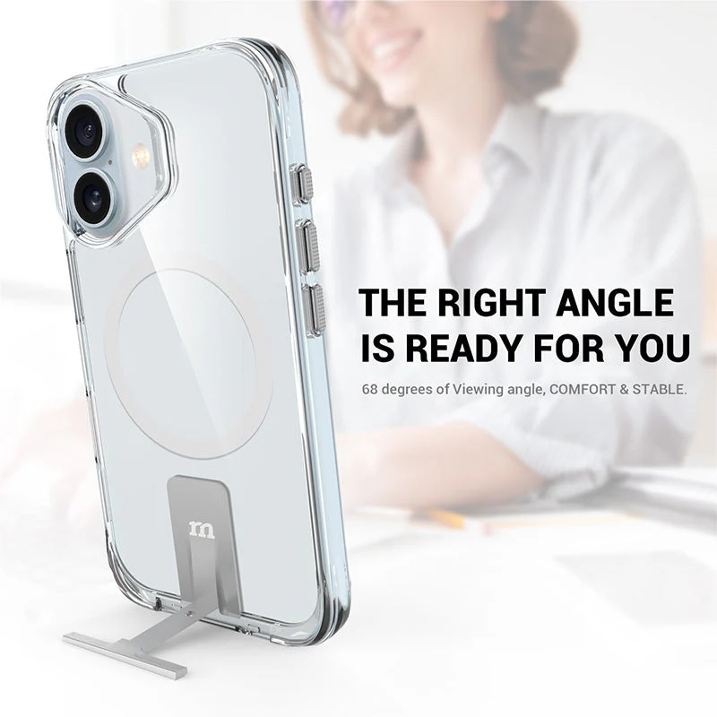 Redmonster iPhone 16 Plus 6.7 (2024) ATN Hard Pure Stand Mag - Clear - Image 3