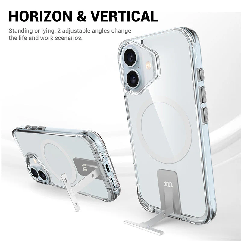 Redmonster iPhone 16 Plus 6.7 (2024) ATN Hard Pure Stand Mag - Clear - Image 4