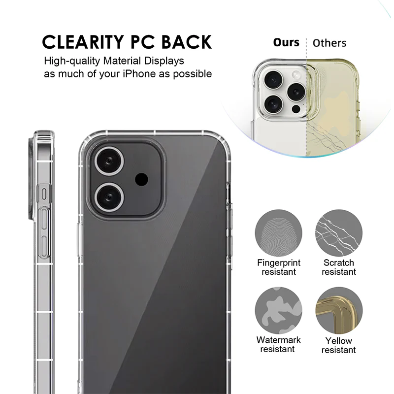 Redmonster iPhone 16 Plus 6.7 (2024) ATN Soft Hybrid Air Grip Clear - Image 2