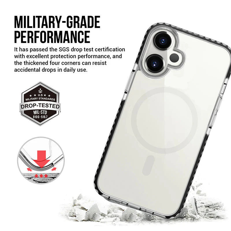 Redmonster iPhone 16 Plus 6.7 (2024) ATN Soft Hybrid Air Mag - Black