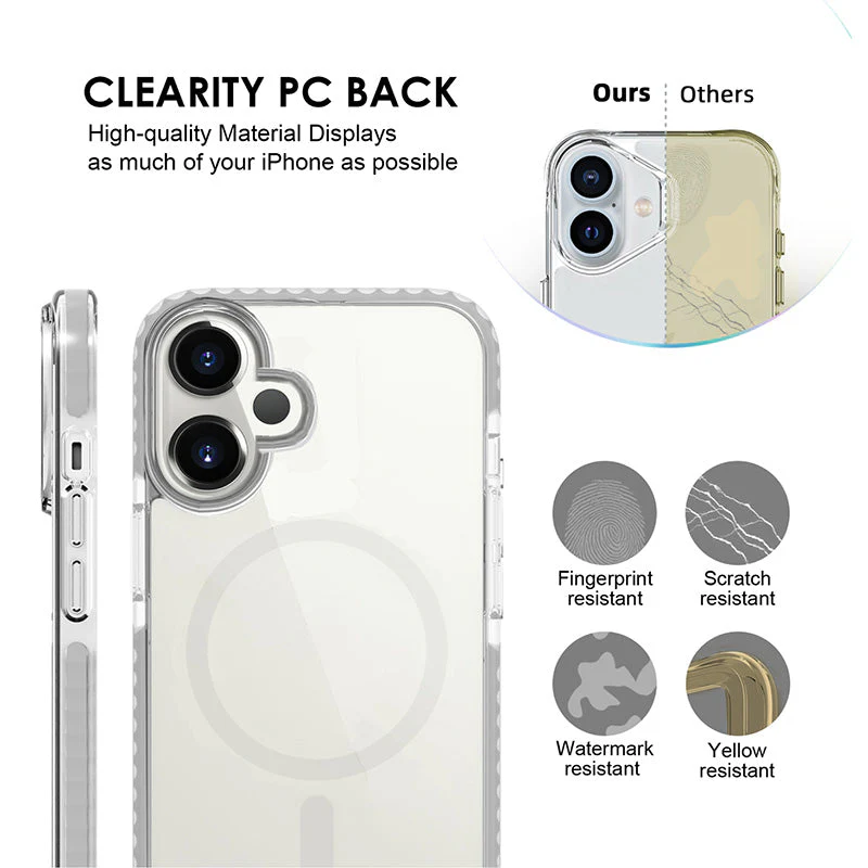 Redmonster iPhone 16 Plus 6.7 (2024) ATN Soft Hybrid Air Mag - White - Image 3