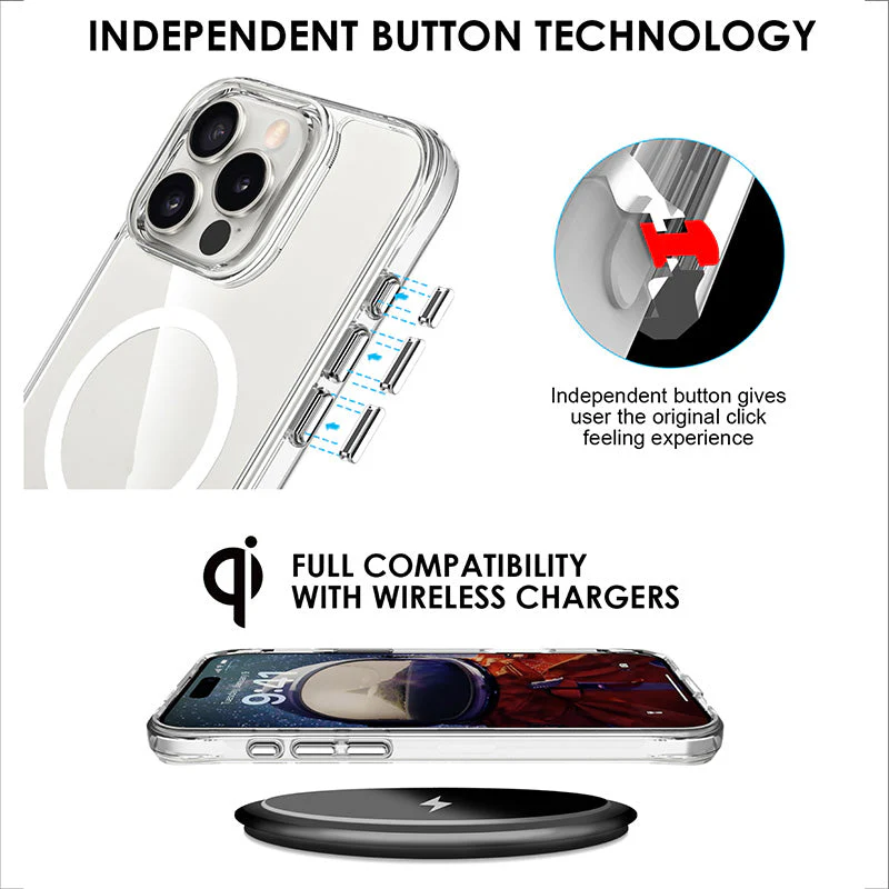 Redmonster iPhone 16 Pro 6.3 (2024) ATN Hard Pure Mag Clear - Image 5