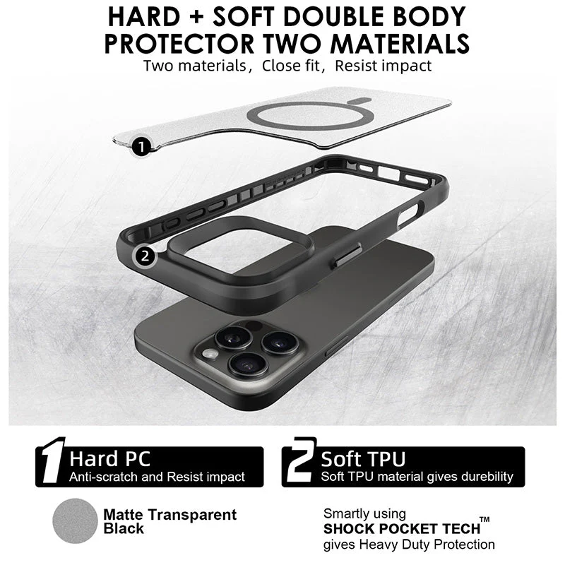 Redmonster iPhone 16 Pro 6.3 (2024) ATN Hard Pure Shield Mag - Frost - Image 7