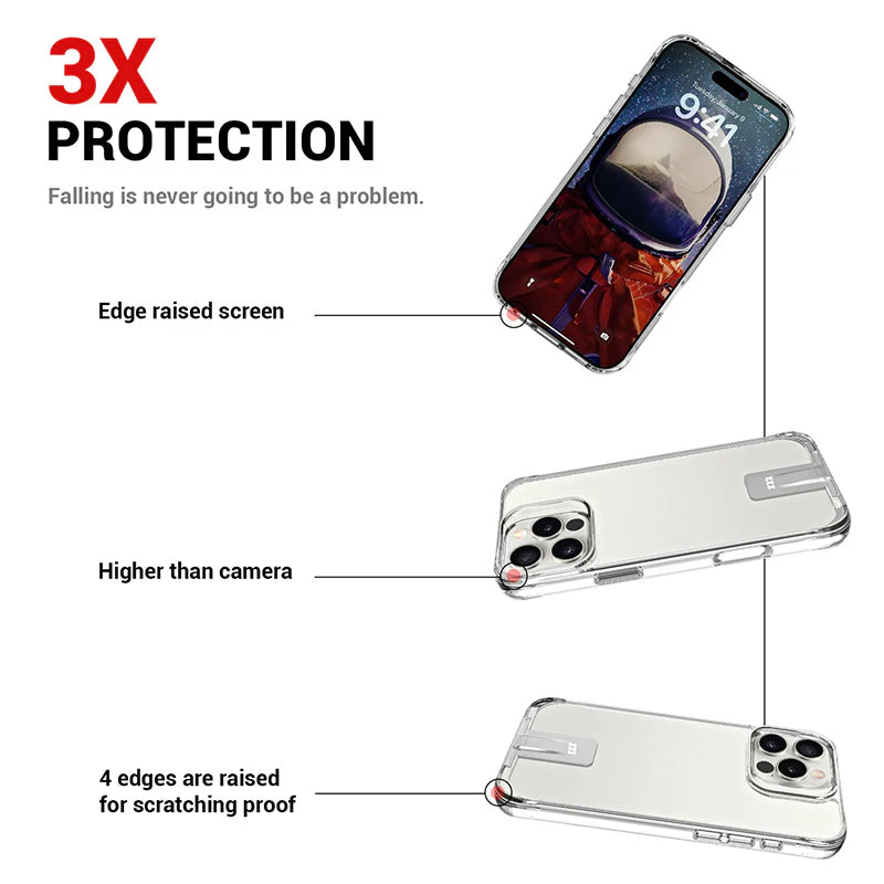 Redmonster iPhone 16 Pro 6.3 (2024) ATN Hard Pure Stand Clear - Image 6
