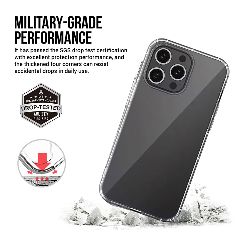 Redmonster iPhone 16 Pro 6.3 (2024) ATN Soft Hybrid Air Grip Clear - Image 3