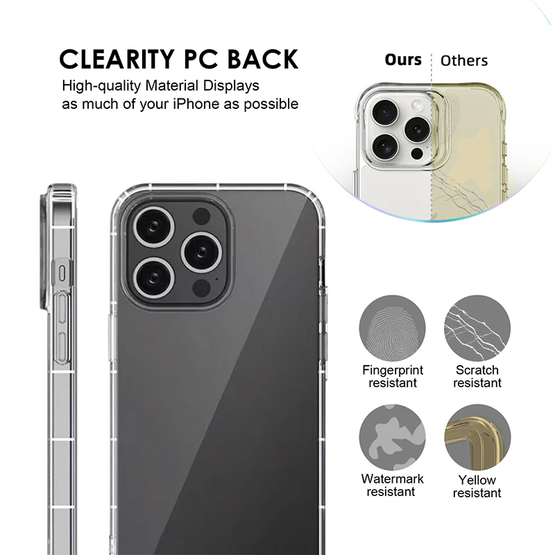 Redmonster iPhone 16 Pro 6.3 (2024) ATN Soft Hybrid Air Grip Clear - Image 4