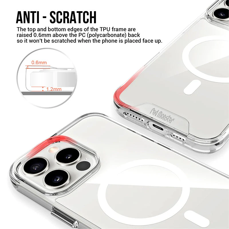 Redmonster iPhone 16 Pro Max 6.9 (2024) ATN Hard Space Mag Clear - Image 4