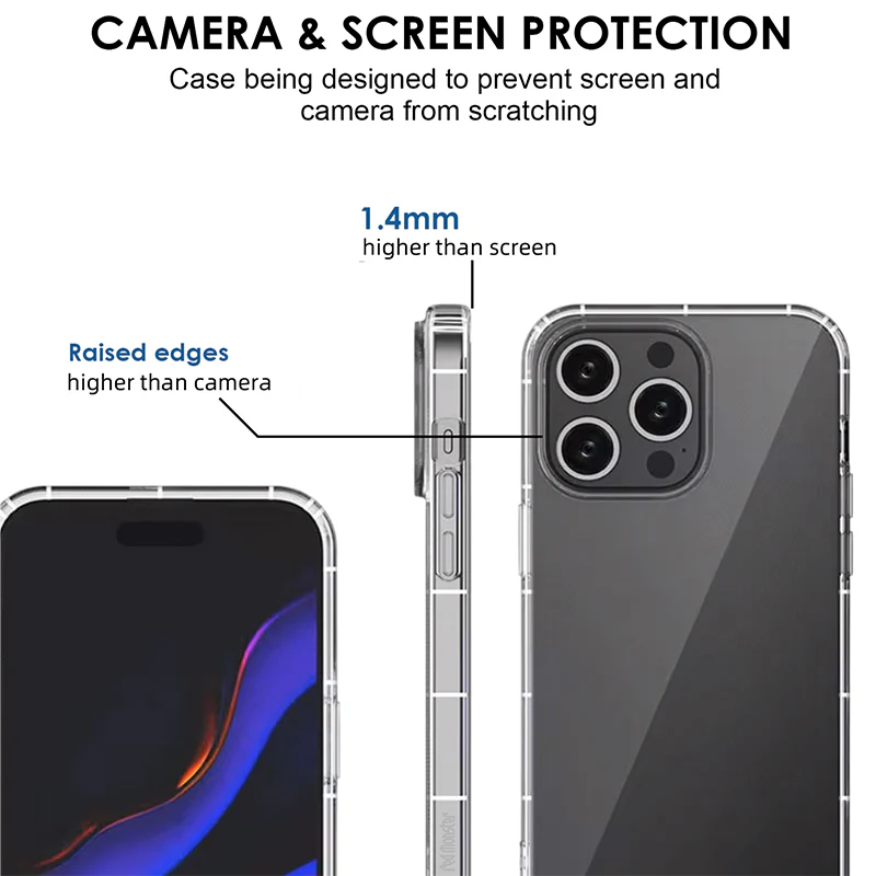 Redmonster iPhone 16 Pro Max 6.9 (2024) ATN Soft Hybrid Air Grip Clear - Image 2