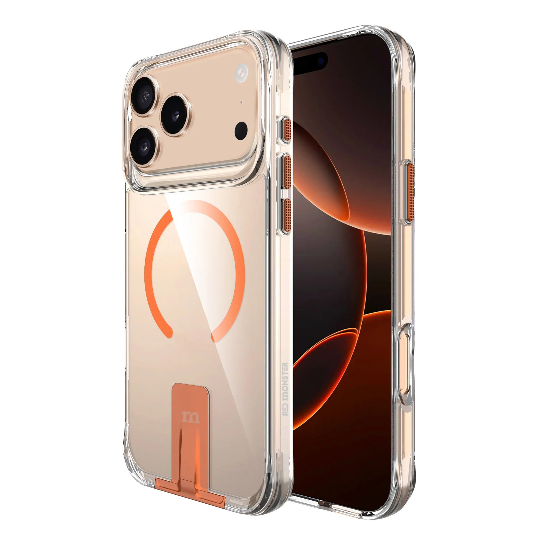 Redmonster iPhone 17 Pro 6.3 (2025) Basic M Stand Clear Coral - Image 2