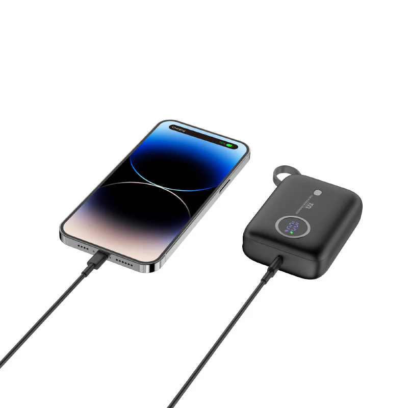 Redmonster Power Bang Mini 10000mAh PD20W with Built-in USB-C Cable (Black) - Image 3