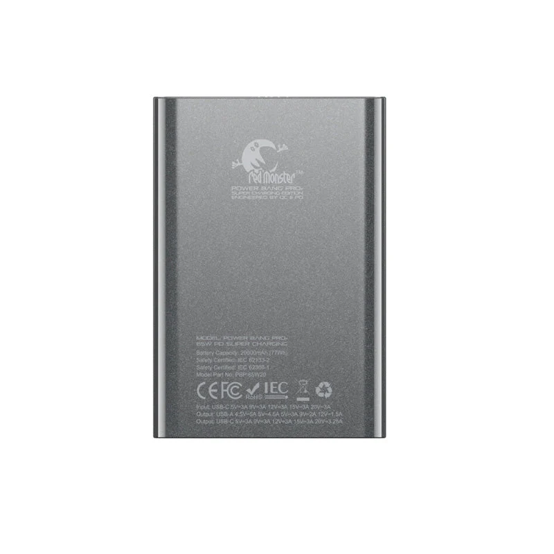 Redmonster Power Bang Pro+ 20000mAh 65W with 1.5M C to C Cable (Grey) - Image 4