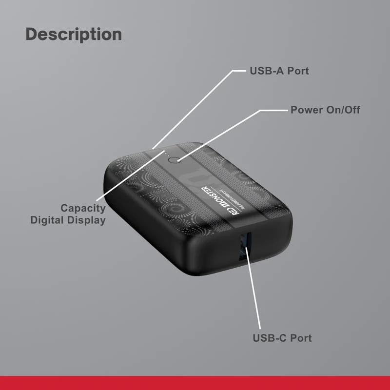 Redmonster Power Up+ Mini 10000mAh PD30W Power Bank (Blue) - Image 8
