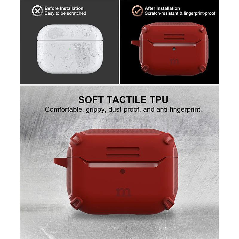 Redmonster Tough Naked Case For AirPods 3rd Generation (Red) - Image 5
