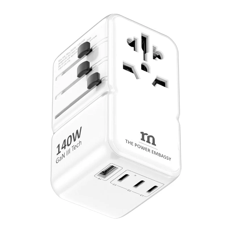 Redmonster World Plug Premium PD140W Universal Travel Adapter (White) - Image 2