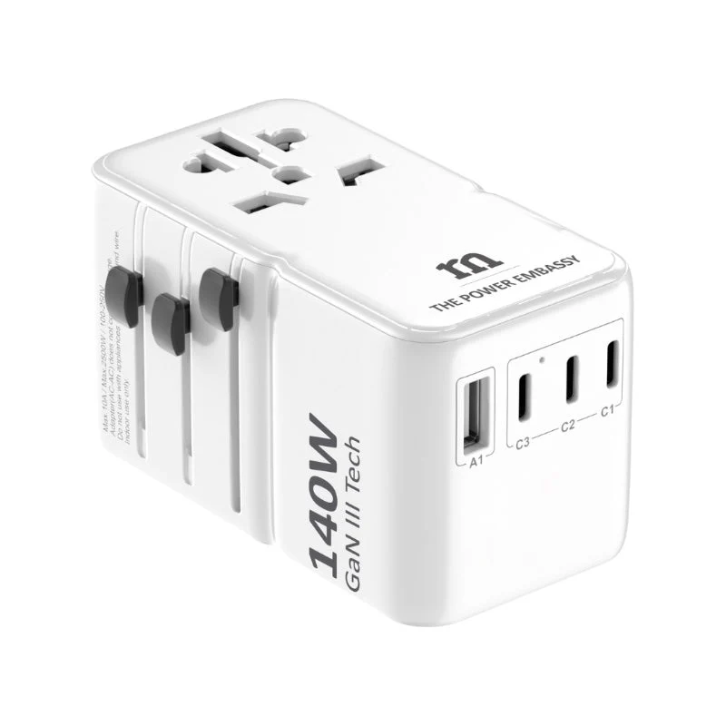 Redmonster World Plug Premium PD140W Universal Travel Adapter (White) - Image 3