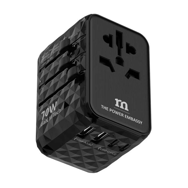 Redmonster World Plug Pro PD70W Universal Travel Adapter (Black) - Image 3