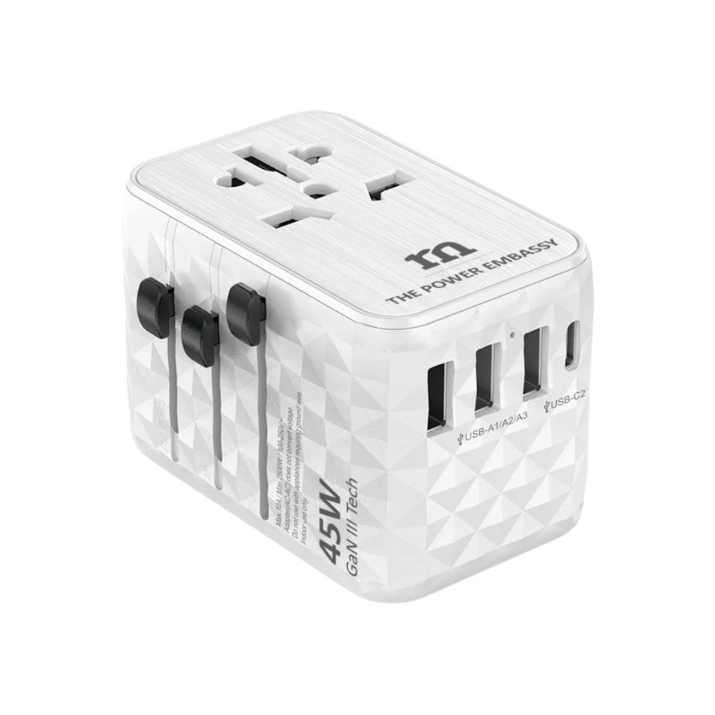 Redmonster World Plug Standard PD45W Universal Travel Adapter (White) - Image 2